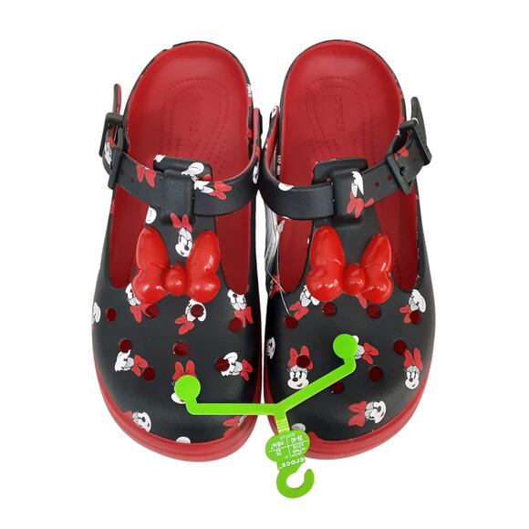 Crocs Disney Minnie Mouse Mary Janes Red Womens 9 Platform Slip On Chunky NWT - Picture 5 of 10